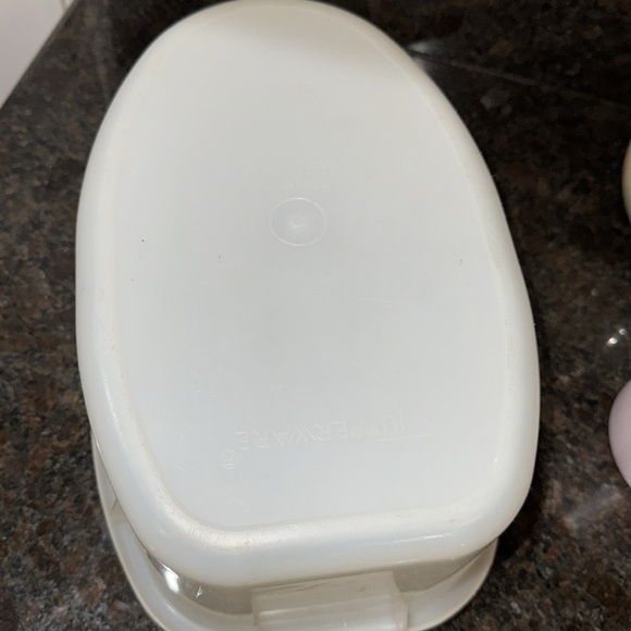 VTG Clear Tupperware Oval Food Storage (Ham) Container Bowl with Lid - Picture 10 of 14